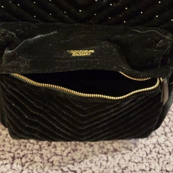 Victoria Secret Black Velvet Backpack main image 5